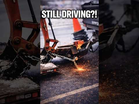 This Driver Has NO IDEA His Trailer Just Broke! 😳 #shorts #fail #viral