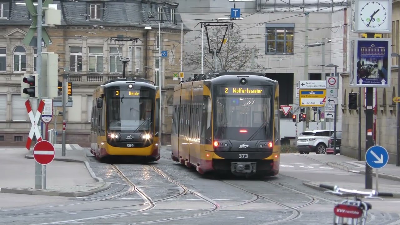 Straßenbahn und Stadtbahn der AVG / VBK / KVV