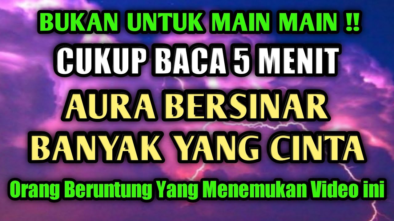 HAYA BACA 5 MENIT SAJA !! DOA PEMBUKA AURA WAJAH SENDIRI,SUPAYA BANYAK