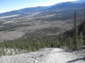 Yamnuska scree line bomb