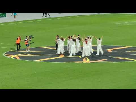 احتفال محمد رمضان كامل فى استاد القاهرة اليوم الاهلى والترجي