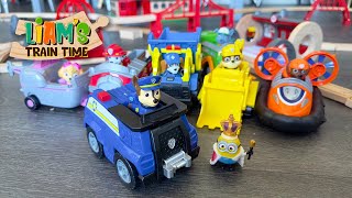 Paw Patrol Save BRIO City | Pretend Play with Wooden Trains, Minions, and Super Mario (Part 2)