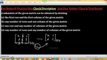 download linear algebra practice problems How do you find the submatrix of a matrix?