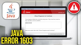 How To Fix Java Install Did Not Complete Error Code 1603