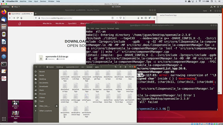 How to resolve error 'error: narrowing conversion of' of open smile on Ubuntu