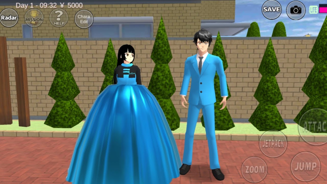 ✨ new stylish Blue Gown Tutorial 💙 Sakura School Simulator