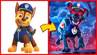 PAW PATROL as SCARY DOGS - All Characters