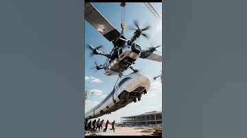 Giant Drones Lifting High-Speed Train | Future Technology Concept