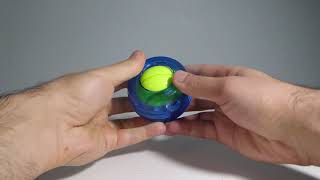 Powerball Gyroscope. Powered Spin. Very Unstable in Torquing About Axle Plane