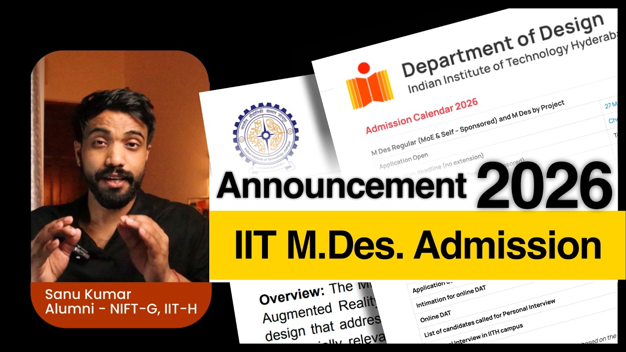 IIT-H, IIT-J MDes Announcement 2026-27