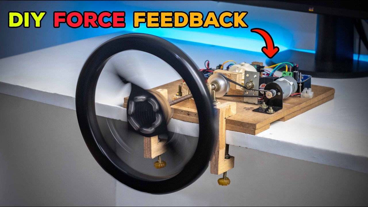 DIY Low Budget Force FeedBack Gaming Steering Wheel