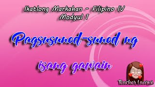 Pagsusunod-sunod ng isang gawain