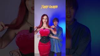 Yamete kudasai with corset. Who won?? 🤯🤔 @Mamiko #beatbox #challenge #fyp