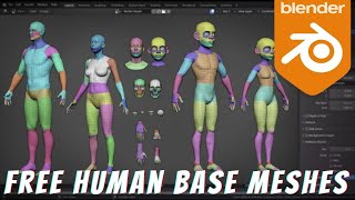 Free Human Base Meshes For Blender 3.6
