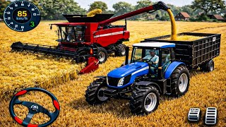 Realistic Tractor & Combine Harvester Simulator 🚜🌾 | Full Crop Harvesting Farming | Android Gameplay screenshot 3