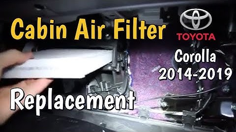 Corolla Cabin Air Filter Replacement, 2014, 2015, 2016, 2017, 2018, 2019