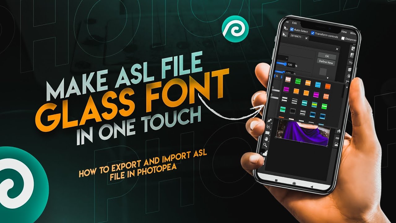 How to make ASL file | How to export and load ASL file in Photopea in ...