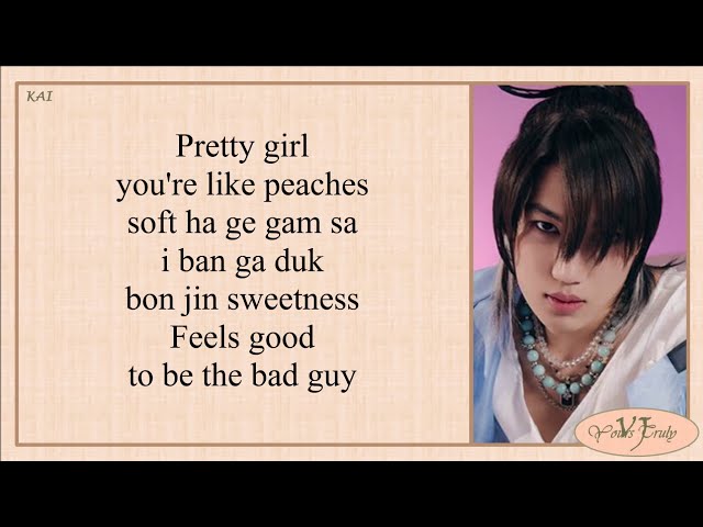 KAI (카이) - Peaches (Easy Lyrics) 
