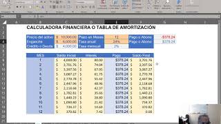 Calculadora financiera con Excel screenshot 5