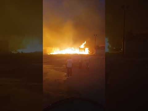 تف حم الحارة الشعبية في مدينة الإنتاج الإعلامي بسبب ح ريق هائل