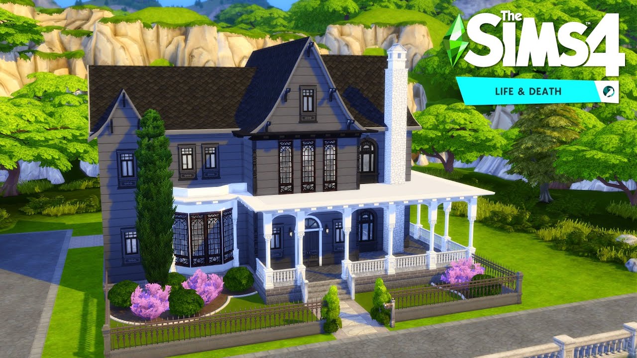 MODERN VICTORIAN HOUSE using The Sims 4 Life and Death | The Sims 4: Speed build (NO CC)