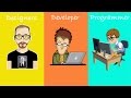 The differences between programmer vs developer vs designer