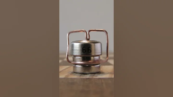 Mini Button Battery Homopolar Motor  #magnettricks #scienceexperiment