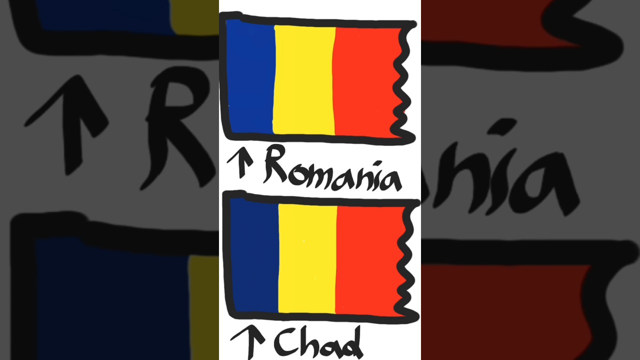 Romania vs chad flag