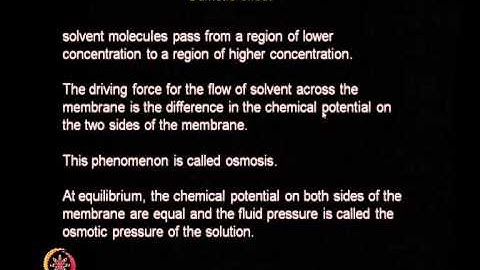 Mod-01 Lec-22 Membranes (continued)