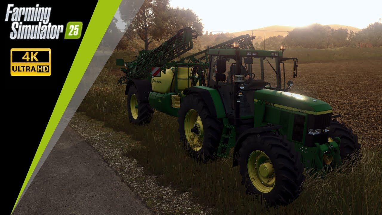 John Deere 7810 + John Deere R732i PowrSpray | Fertilizing | FS25 4K Realistic ReShade Gameplay