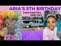 Aria&#39;s 5th Birthday Celebration | The ULTIMATE Princess Party | Spa Party Bus | Kay Porche&#39;