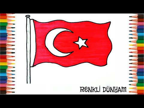 Turk Bayragi Nasil Cizilir Bayrak Cizimi How To Draw Turkish