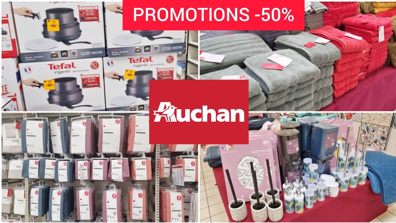 ❤️🤍ARRIVAGE AUCHAN PROMOTIONS 1 acheté = 1 offert - 50 %