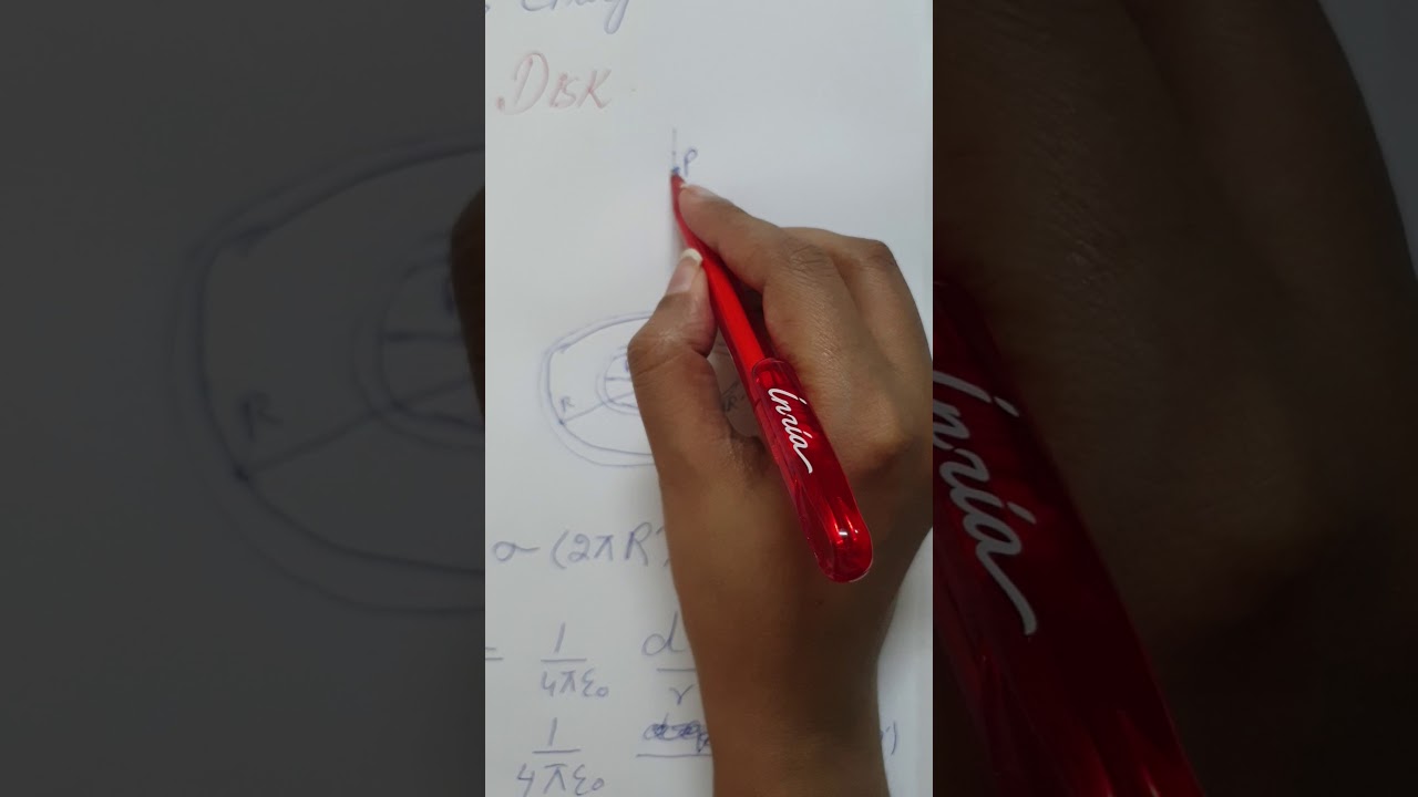 Continuous charge distribution charged disk
