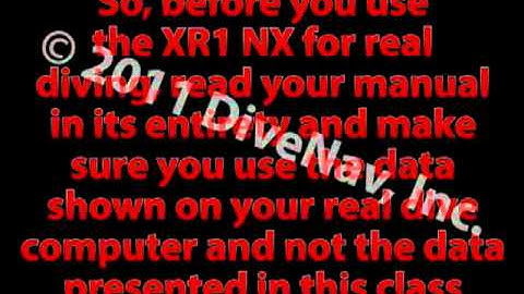 Aeris XR-1 Nx dive computer - Online Class - m1s2