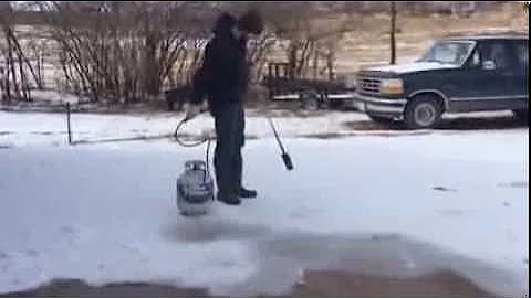 500,000 BTU vs Icy Driveway