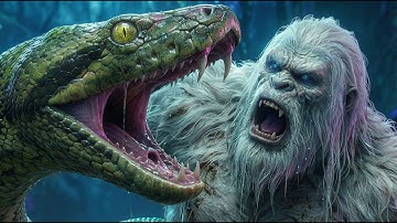 YETI and WYVERN vs. TITANOBOA: The Battle in the Neon Jungle (ft. Mechs) #Titanoboa #Yeti #avatar