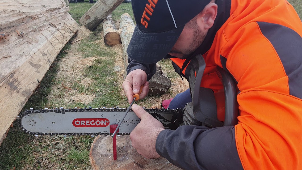 how to sharpen the chain on a simple chainsaw quickly and efficiently