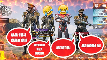 RANDOM PRO CALL ME NOOB AND I CHALLANGE FOR TDM ROOM 1 VS 2 PUBG MOBILE