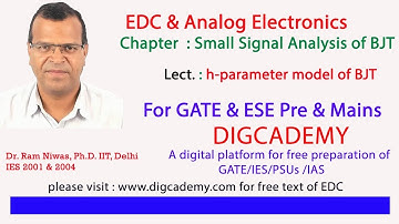 EDC & Analog Electronics Chap 8  BJT small signal analysis L1 h parameter model of BJT with intro