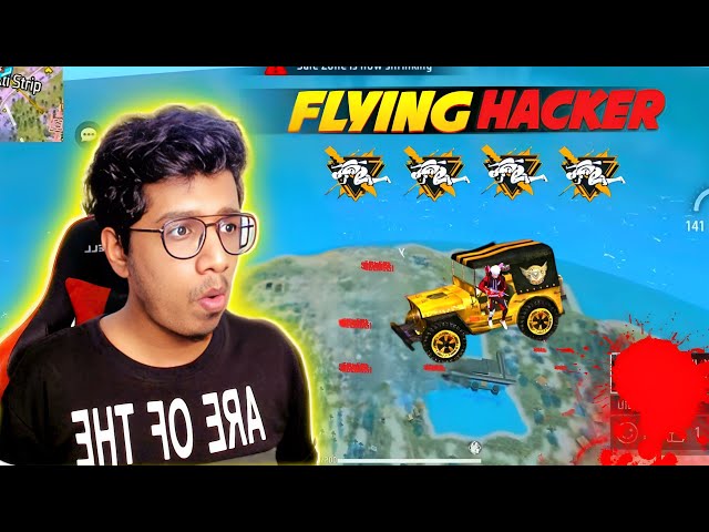 Flying Hacker In My Game 😱 Squad Full Gameplay | Freefire Max class=