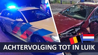 Politie | Achtervolging gestolen auto tot in België (Luik/Liège)