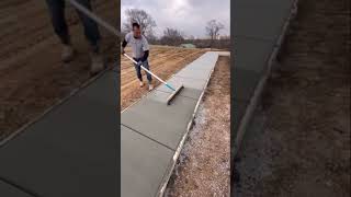 Concrete brooming. 🧹 #satisfying #asmr