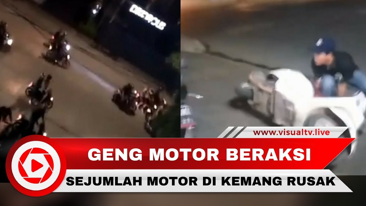 Aksi Brutal Geng Motor Di Kemang Rusak Motor Warga YouTube