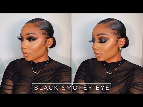 makeup for black dress and brown eyes