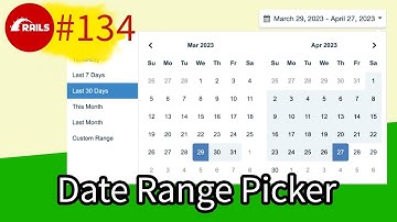 Rails 7 #134 Date Range Picker
