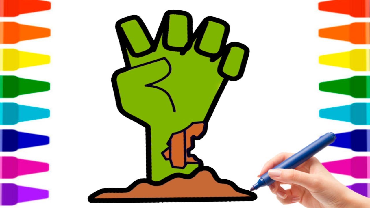 HOW TO DRAW A ZOMBIE HAND STEP BY STEP YouTube