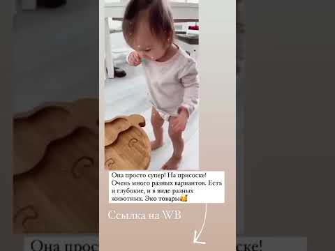 Plexus organic / Набор детской посуды из бамбука на присоске для кормления малышей