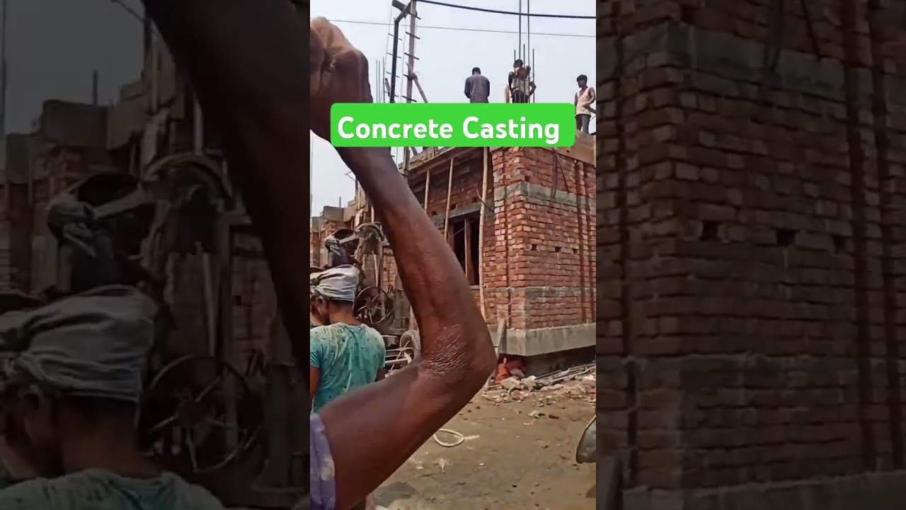 concrete casting team work 