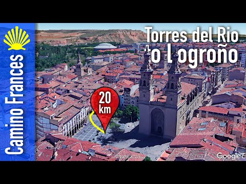 Camino Frances Map 07 | Navarra | Torres del Río to Logroño 19.8 km